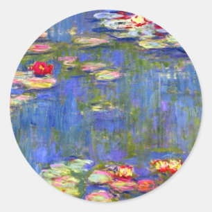 Monet Water Lilies Runder Aufkleber