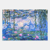 Monet - Water Lilies Serie, beliebte Kunstwerke Geschenkpapier Set (Vorderseite 3)