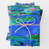 Monet - Water Lilies Serie, beliebte Kunstwerke Geschenkpapier Set (Beispiel)