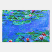 Monet - Water Lilies Serie, beliebte Kunstwerke Geschenkpapier Set (Vorderseite)