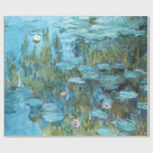 Monet - Water Lilies (türkis), 1915, Geschenkpapier (Flach)