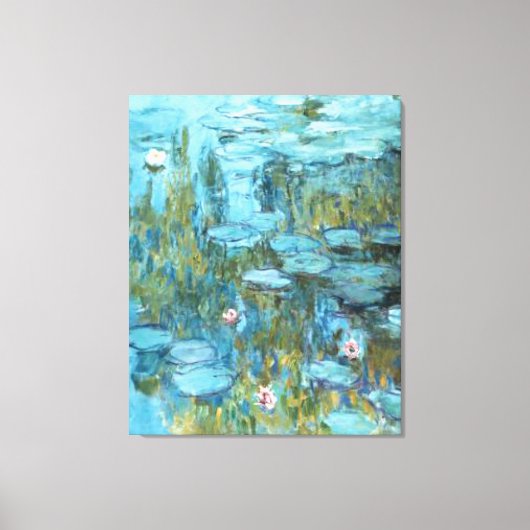 Monet - Water Lilies (türkis), 1915 Leinwanddruck (Vorderseite)