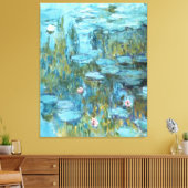 Monet - Water Lilies (türkis), 1915 Leinwanddruck (Insitu (Wohnzimmer))
