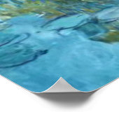 Monet - Water Lilies (türkis), 1915 Poster (Ecke)