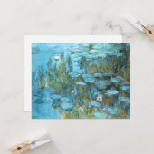 Monet - Water Lilies (türkis) Karte (Vorderseite/Rückseite Beispiel)