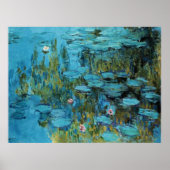 Monet - Water Lilies, Türkis, Poster (Vorne)