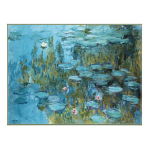 Monet - Water Lilies (türkis) Poster