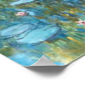 Monet - Water Lilies (türkis), Poster (Ecke)