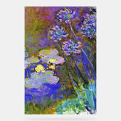 Monet - Water Lilies und Agapanthus Acrylschild (Vorderseite)