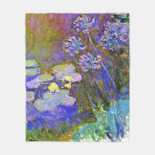 Monet - Water Lilies und Agapanthus Fleecedecke (Vorderseite)