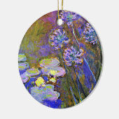 Monet - Water Lilies und Agapanthus Keramik Ornament (Links)