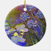 Monet - Water Lilies und Agapanthus Keramik Ornament (Hinten)