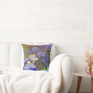 Monet - Water Lilies und Agapanthus Kissen