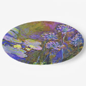 Monet - Water Lilies und Agapanthus Pappteller (Schrägansicht)