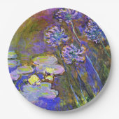 Monet - Water Lilies und Agapanthus Pappteller (Vorderseite)