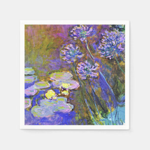 Monet - Water Lilies und Agapanthus Serviette