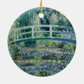 Monet - Water Lilies und japanische Brücke Keramik Ornament (Hinten)