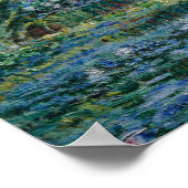 Monet - Water Lilies und japanische Brücke Poster (Ecke)