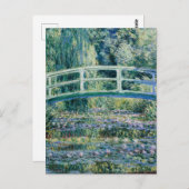 Monet - Water Lilies und japanische Brücke Postkarte (Vorne/Hinten)