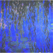 Monet Water Lilies und Weeping Willow Branches Aufkleber (Vorderseite)