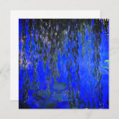 Monet Water Lilies und Weeping Willow Branches Einladung (Vorne/Hinten)