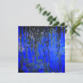 Monet Water Lilies und Weeping Willow Branches Einladung (Stehend Vorderseite)