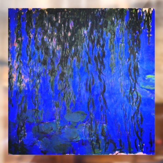 Monet Water Lilies und Weeping Willow Branches Fensteraufkleber (Blatt 2)