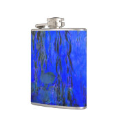 Monet Water Lilies und Weeping Willow Branches Flachmann (Links)