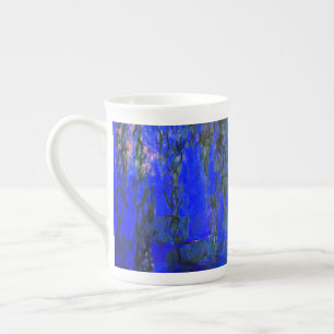 Monet Water Lilies und Weeping Willow Branches Porzellantasse