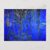 Monet Water Lilies und Weeping Willow Branches Postkarte (Vorderseite)