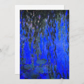 Monet Water Lilies und Weeping Willow Branches Save The Date (Vorne/Hinten)