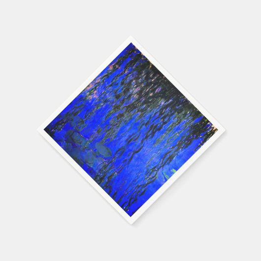 Monet Water Lilies und Weeping Willow Branches Serviette (Ecke)