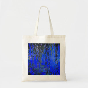 Monet Water Lilies und Weeping Willow Branches Tragetasche