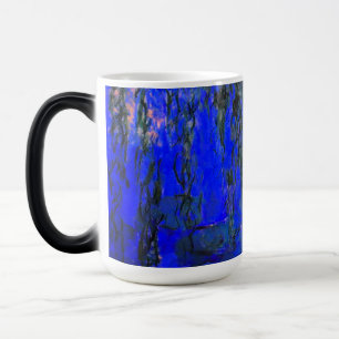 Monet Water Lilies und Weeping Willow Branches Verwandlungstasse