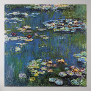 Monet Water Lilies Vintag Art Poster