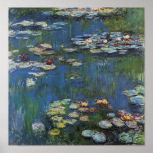 Monet Water Lilies Vintag Art Poster