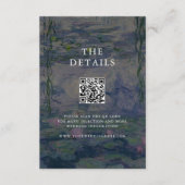 Monet Water Lilies Wedding Begleitkarte (Vorderseite)