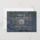 Monet Water Lilies Wedding RSVP Karte (Vorderseite)