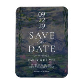 Monet Water Lilies Wedding Save The Date Magnet (Vertikal)