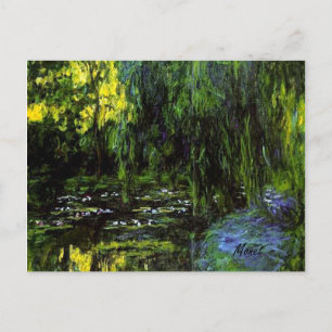 MONET Water Lilipool Weeping Willows Postkarte