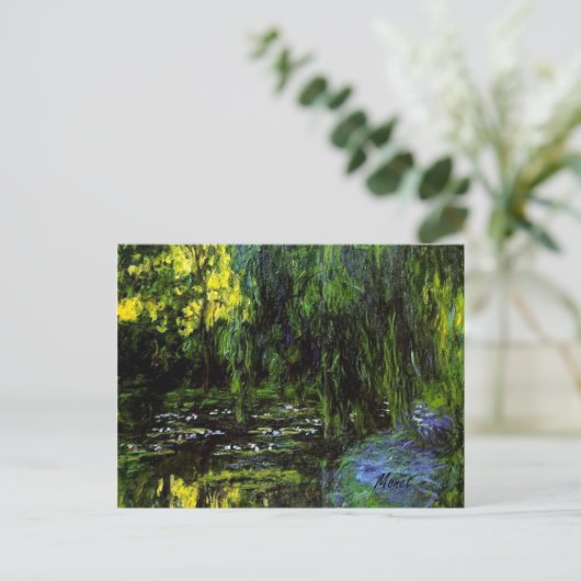 MONET Water Lilipool Weeping Willows Postkarte (Stehend Vorderseite)