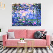 Monet Water Lilis mit Pond Reflections Leinwanddruck (Insitu (Wohnzimmer))