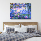 Monet Water Lilis mit Pond Reflections Leinwanddruck (Insitu (Schlafzimmer))