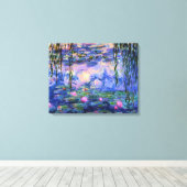 Monet Water Lilis mit Pond Reflections Leinwanddruck (Insitu (Holzboden))