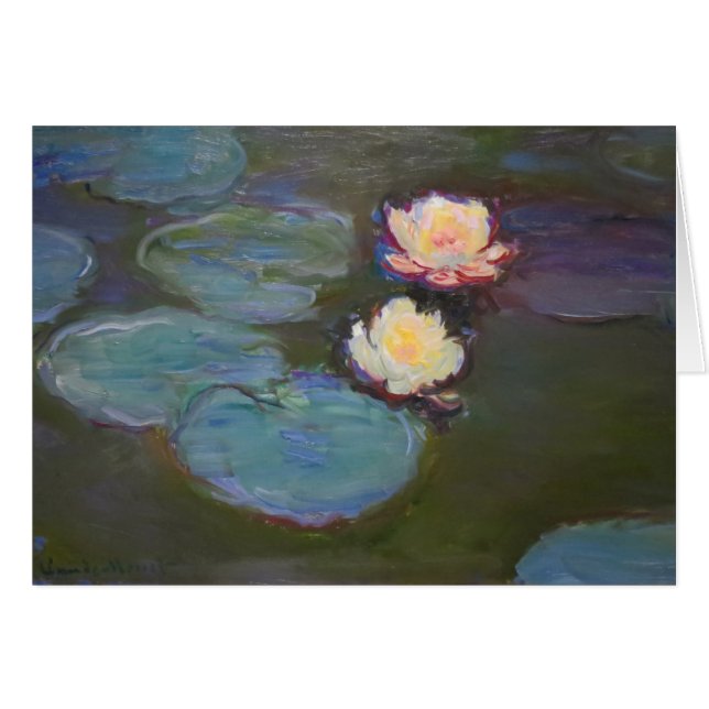 Monet Water Lily Lilies Pond Wasserlilien Malerei (Vorderseite (Horizontal))