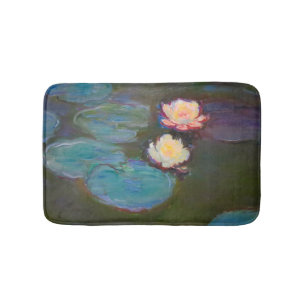 Monet Water Lily Lilies Pond Wasserlilien Malerei Badematte