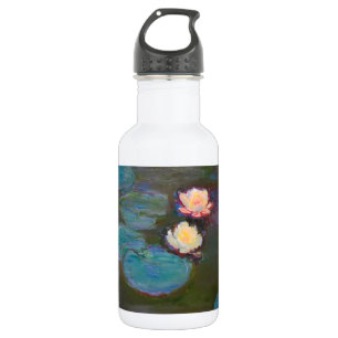 Monet Water Lily Lilies Pond Wasserlilien Malerei Edelstahlflasche