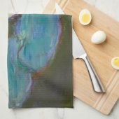 Monet Water Lily Lilies Pond Wasserlilien Malerei Geschirrtuch (Viertel Falte)