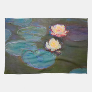 Monet Water Lily Lilies Pond Wasserlilien Malerei Geschirrtuch