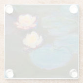 Monet Water Lily Lilies Pond Wasserlilien Malerei Glasuntersetzer (Rückseite)